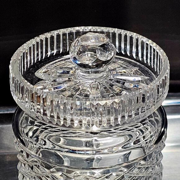 Waterford Cut Crystal Jam Honey Jar 4.5" servingware elegant luxury quality glam - Picture 3 of 13